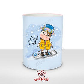 تصویر سبد اسباب بازی و سبد لباسی کودک نوجوان پسرانه گاو اسکی باز 