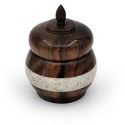 تصویر دوات نفیس چوب گردو خاتم و صدف (پر پن) کد 1-8822 