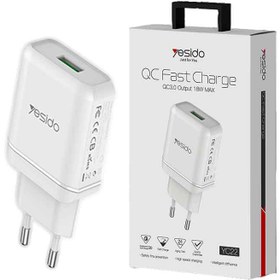 تصویر کلگی فست شارژ Yesido YC22 QC3 3A 18W Yesido YC22 QC3.0 18W Fast Wall Charger