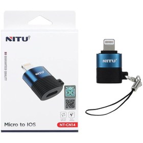 تصویر مبدل USB-C به لایتنینگ نیتو مدل NT-CN14 NITU OTG USB-C to lightning model NT-CN14