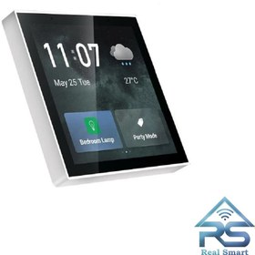 تصویر آمپلی فایر و تاچ پنل و هاب زیگبی 4inch touch panel and wall background music player and zigbee hub