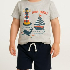 تصویر تیشرت و شلوارک پسرانه وارداتی GTSH136 