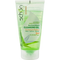 تصویر ژل شستشوی صورت چای سبز و آلوئه ورا شون|Schon Face Cleansing Gel With Green Tea & Aloevera 