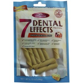 تصویر تشویقی سگ دنتال مدل CHEESE DENTAL BONE وزن 60 گرم 