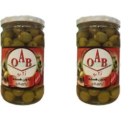 تصویر زیتون بدون هسته (۶۶۰ گرم خالص) شرکت OAB _ پک دو عددی 
