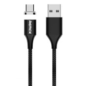 تصویر کابل تبدیل مغناطیسی USB به USB-C ریمکس مدل RC-200 طول 1 متر 