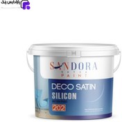 تصویر رنگ کریلیک نیمه براق دکو ساتین گالن کد 202 ساندورا 4 کیلویی 