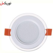 تصویر پنل هالوژن 7 وات دانلایت دور شیشه ای دیسانور - آفتابی 