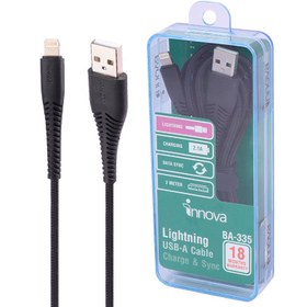 تصویر کابل آیفونی فست شارژ Innova BA-335 2.1A 2m Innova BA-335 2.1A 2m Lightning Fast Charging Data Cable