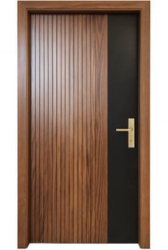 تصویر درب داخلی مدل ماکان رویهCNC - عمودی / چپ بازشو wooden door