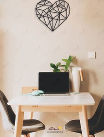 تصویر استیکر چوبی قلب کد 0011 استیکر جنس چوبی قلب مشکی