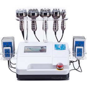 تصویر دستگاه لاغری 6 در 1 کاهش وزن بدن ولیفت پوست صوت 6 in 1 weight loss ultrasonic body sculpting vacuum cavity machine f RF