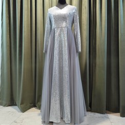 تصویر لباس مجلسی مدل پولکی 