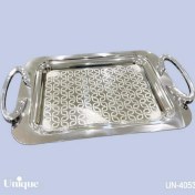 تصویر سینی براق استیل یونیک بدون پایه کوچک کد UN-4053 