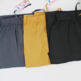 تصویر دامن شلواری نخی در 10 رنگ فری سایز قد 101 Women's Cotton Culottes Pants – Free Size, 10 Colors, Length 101 cm