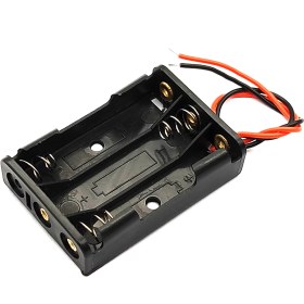 تصویر جا باتری قلمی سه تایی مشکی 