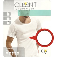 تصویر زیرپوش مردانه نیم آستین کلونت نخ پنبه - سفید under-wear-men-clevent