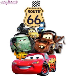 تصویر استند رومیزی و ایستاده جشن و تولد مدل تم مک کوئین طرح ماشینها 