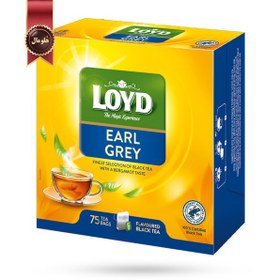 تصویر چای کیسه ای لوید LOYD مدل ارل گری earl grey پک 75 تایی 