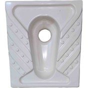 تصویر توالت زمینی پلاستیکی پلیمری (بدون خروجی سیفون) ابعاد _ 52*43 