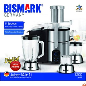 تصویر آبمیوه گیر چهار کاره بیسمارک مدل BM2390 Bismark BM2390 Juicer