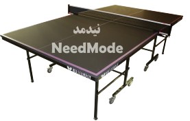 تصویر میز پینگ پنگ باترفلای مشکی رویه مات دور بنفش نئوپان ترک 