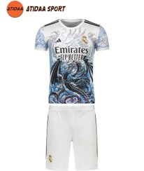 تصویر کیت رئال مادرید طرح دراگون BY سایز بچگانه و بزرگسال 