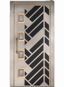 تصویر درب لولایی آسانسور مدل KF20 استیل Hinged elevator door model KF20 Steel