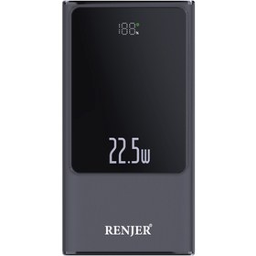 تصویر پاوربانک فست شارژ 10000 میلی آمپر رنجر Renjer Renjer RJ-P10 22.5W PD QC 3.0 ا Power Bank Portable 10000mAh