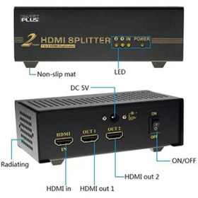 تصویر اسپلیتر HDMI دو پورت کی نت پلاس مدل KP-SPHD1402 