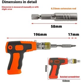 تصویر ست پیچ گوشتی ضامن دار بکسی کمری مدل 2882A- گجت امازون - نسخه اصل 16PCS Ratchet Screwdriver set