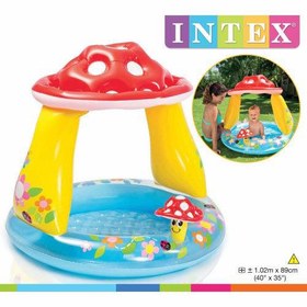 تصویر استخر بادی کودک شفاف طرح قارچ ا intex 30013 intex 30013