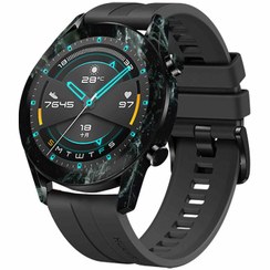 تصویر برچسب ماهوت طرح Graphite-Green-Marble مناسب برای ساعت هوشمند هوآوی Watch GT2 