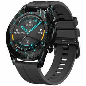 تصویر برچسب ماهوت طرح Graphite-Green-Marble مناسب برای ساعت هوشمند هوآوی Watch GT2 