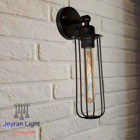 تصویر چراغ دیواری مدل خیاری کوتاه - مشکی Short cucumber model wall lamp