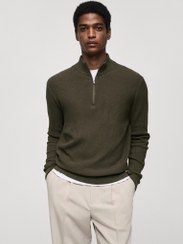 تصویر سویشرت یقه گرد پرکینز برند mango man Perkins Cowl Neck Sweater