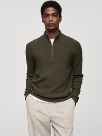 تصویر سویشرت یقه گرد پرکینز برند mango man Perkins Cowl Neck Sweater