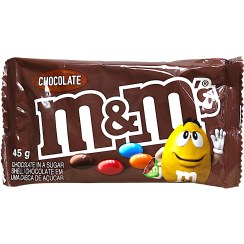 تصویر شکلات (اسمارتیز) ام‌اند‌امز (M&M’s) مدل Chocolate وزن 45 گرم – دانه‌های شکلاتی با روکش رنگی M&M’s Chocolate Candy 45g – Chocolate in a Sugar Shell