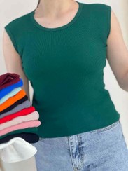 تصویر تاپ کراپ کبریتی پنبه زنانه 