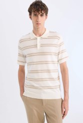 تصویر پولوشرت مردانه بژ دفکتو 