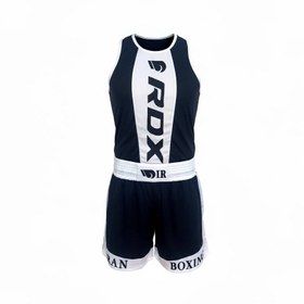 تصویر ست تاپ و شلوارک ورزشی مردانه آر دی ایکس مدل بوکس boxing fiter 2025 - مشکی - 3XL 