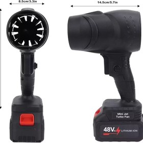 تصویر جت فن شارژی مدل ۲violentباتری 48ولت Rechargeable jet fan model 2violentbateri 48V
