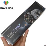 تصویر ساعت هوشمند HW23 MAX - خاکستری مات با بند مشکی HW23 MAX