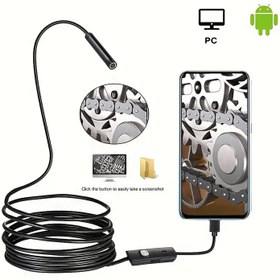 تصویر دوربین آندوسکوپی اندروید با کابل سخت و نرم 