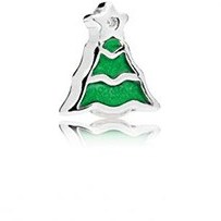 تصویر چارم لاکت درخت کریسمس سبز پاندورا Pandora Green Christmas Tree Locket Charm