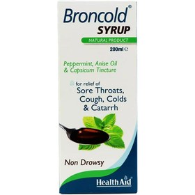 تصویر شربت برون حجم 200 میلی لیتر هلث اید Health Aid Broncold Syrup 200 ml