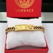 تصویر دستبند استیل مردانه ورساچه طلایی کد 1160465 ا Versace bracelet Versace bracelet
