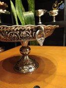 تصویر شیرینی خوری مسی قلم کاری گوشواره ای 