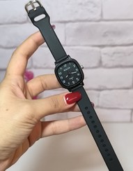 تصویر ساعت بند مشکی 