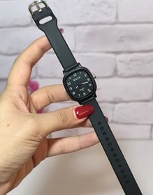 تصویر ساعت بند مشکی 